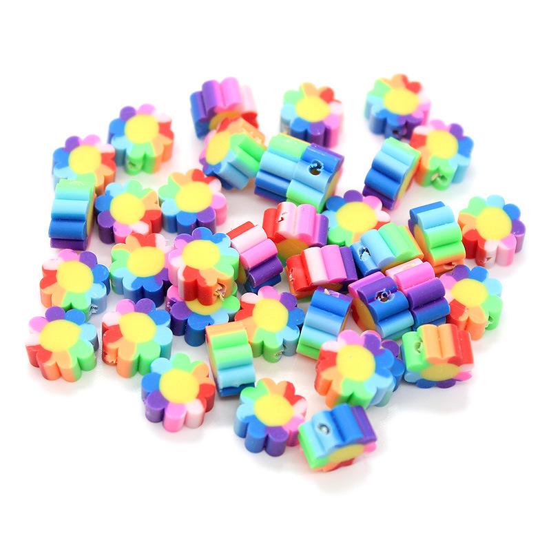 Soft Pottery Pieces Beaded Diy Mobile Phone Chain Accessories Loose Beads Smiley Face Letters Animal Fruit Mixed Soft Pottery