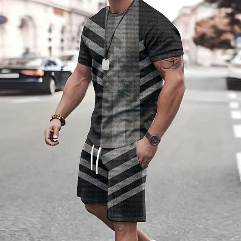 

Fashion Men s Sportswear Short Sleeve T Shirt And Sports 6XL