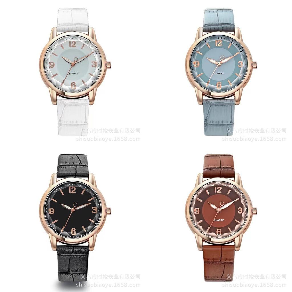 2022 New Cross-border Supply Dual-color Dial Quartz Women's Watch Casual Style Waterproof Alloy Case Characters)