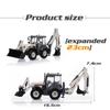 Alloy Diecast Excavator 1:50 4 Wheel Shovel Loader Two-way Forklift   Backhoe Loader Truck Model For Kids Gift Toys