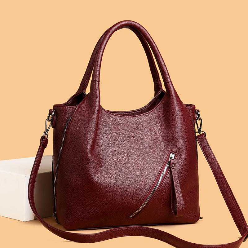 Modische Kunstleder-Umhängetasche für Damen, Handtasche mit großem Fassungsvermögen, Retro-Umhängetasche geeignet für den täglichen Gebrauch und zum Einkaufen