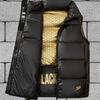 Black Gold Down Cotton Vest Jacket Trend Men and Women with The Same Style Autumn and Winter All-match Leisure