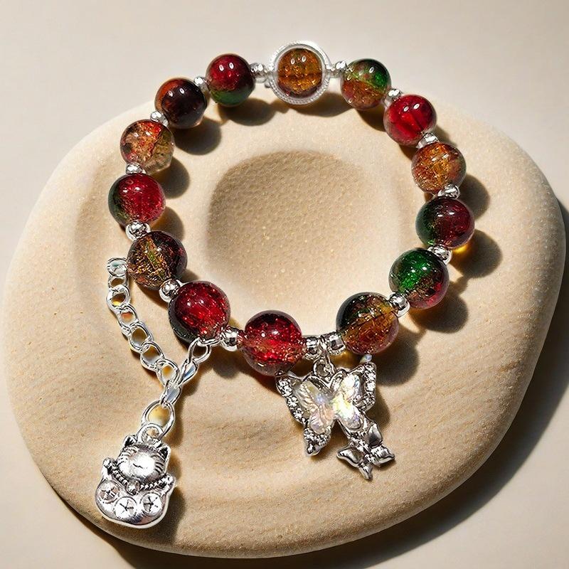 Daisy Popcorn Beaded Bracelet: Elegant Women's Hand Jewelry