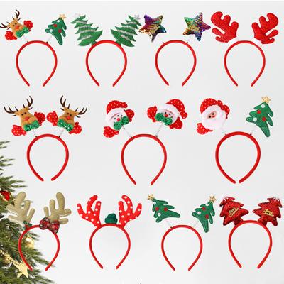 Fasce natalizie Cappello natalizio Corna Fascia per capelli Accessorio per capelli Cerchietto per capelli Albero di Natale Stile fascia per capelli per la decorazione della festa di Natale Bomboniera cosplay