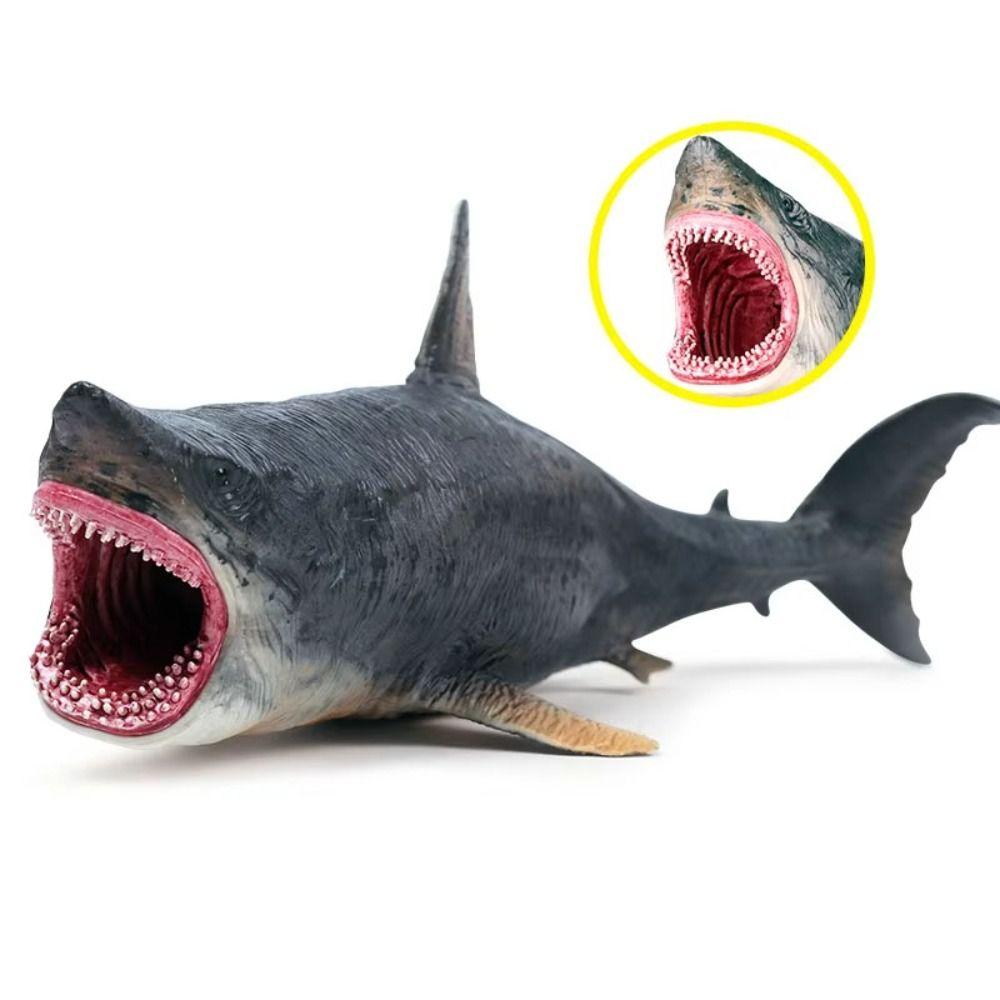 Plastic Ocean Animals Ornaments Realistic Simulated Shark Decorations  Children Toys