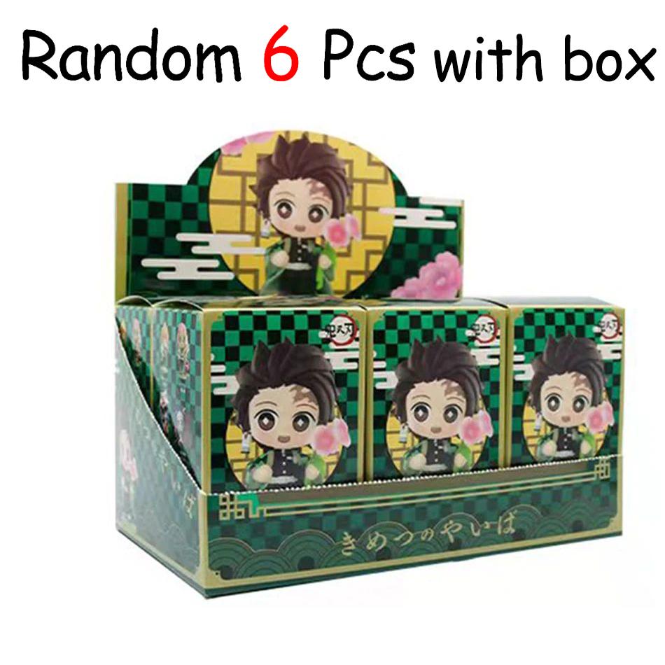 In Stock Demon Slayer Kimetsu No Yaiba Cute And Charming Blind Box Full Character PVC Model Playthings Figure Desktop Ornaments Collectible Gifts