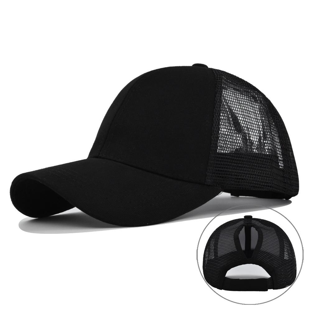 Ponytail baseball cap with braid mesh visor - women s soft top sun hat adjustable