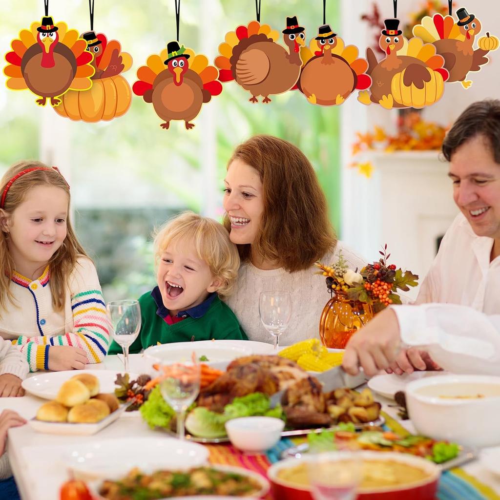 Ceiba Tree Thanksgiving Turkey Cutouts Turkey Bulletin Board Decorations Fall Cut-Outs Decor for Classroom Party Home