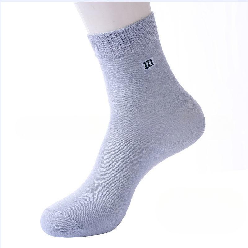 5 Pairs of Male Spring and Autumn Commercial Wear-resistant Sweat Absorbing Antibacterial Cotton Socks
