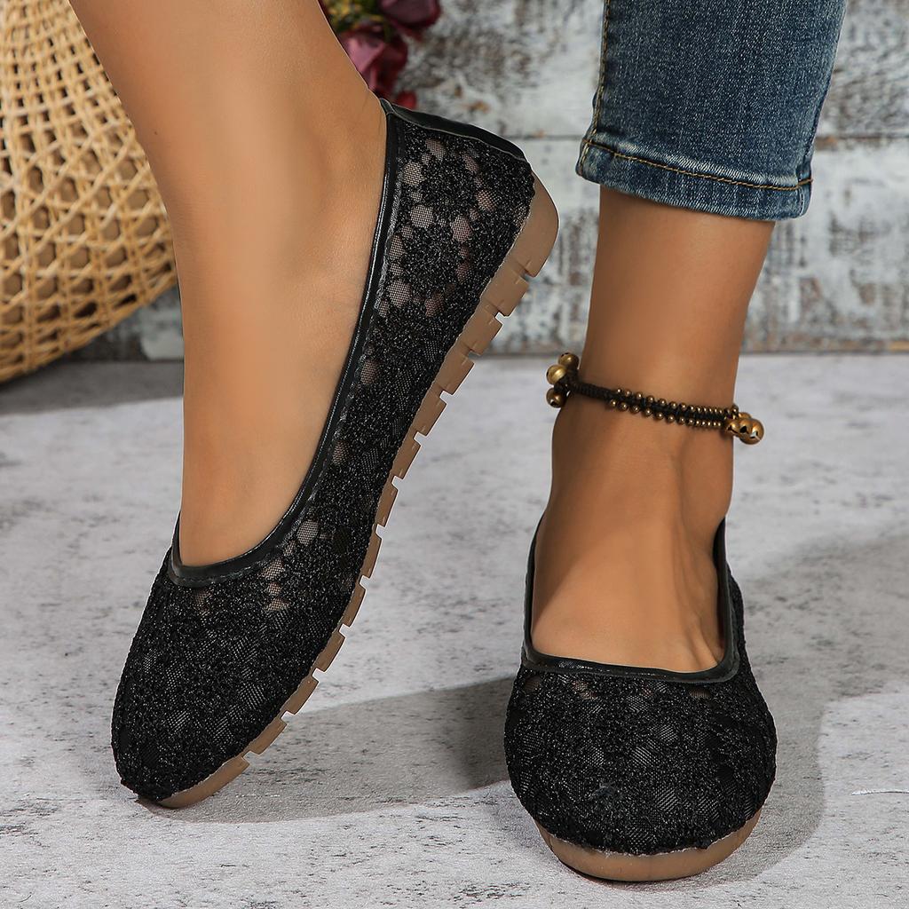 Fashion New Women Flats Shoes Summer Ballet Flat Fashion Loafers Shoes Women Slip on Sweet Hollow Flat Sneakers Women Zapatos De Mujer