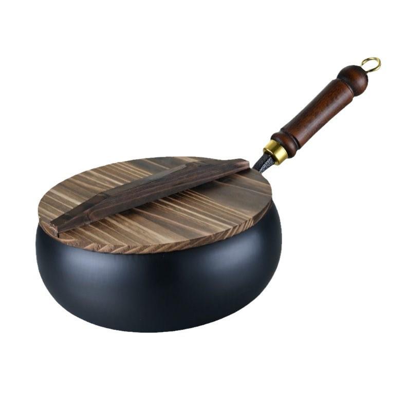 Zhangqiu Håndsmidd Mini Jern Wok - Non-stick, Ubelagt Stekepanne