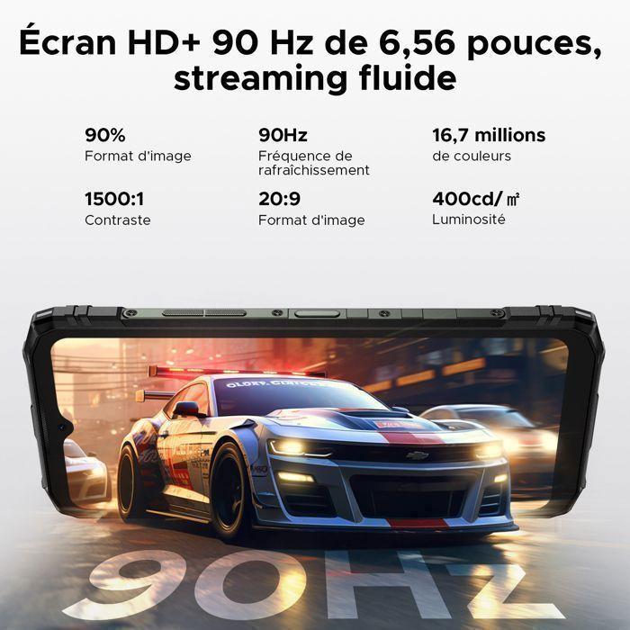 Smartphone Robuste DOOGEE Blade 10 Pro Energy 32GB+256GB 6.56" 6150mAh Telephone Portable Incassable Dural SIM 4.5G/NFC/50MP Noir
