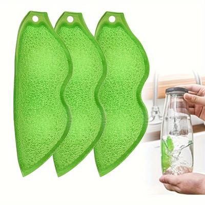 3pcs, Magic Beans Bottle Cleaner, Reuseable Bottle Cleaning Sponge, Beans Shaped Bottle Cleaning Sponge, Small Caliber Cleaning Tools,