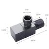 Tuqiu Brushed Gold Angle Valve Water Control Valve Grey Corner Valve Bathroom Tap Water Valve 1/2*1/2 Stainless Steel Black