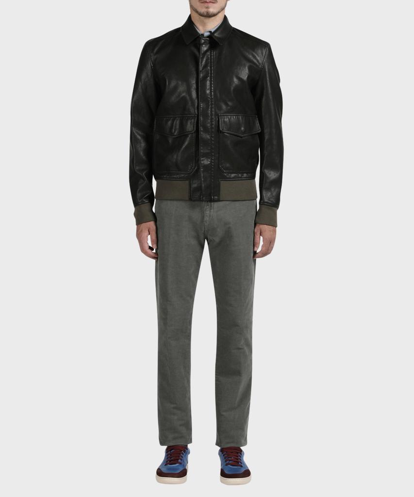 PANICALE Gray Regular Fit Washed Cotton Pants