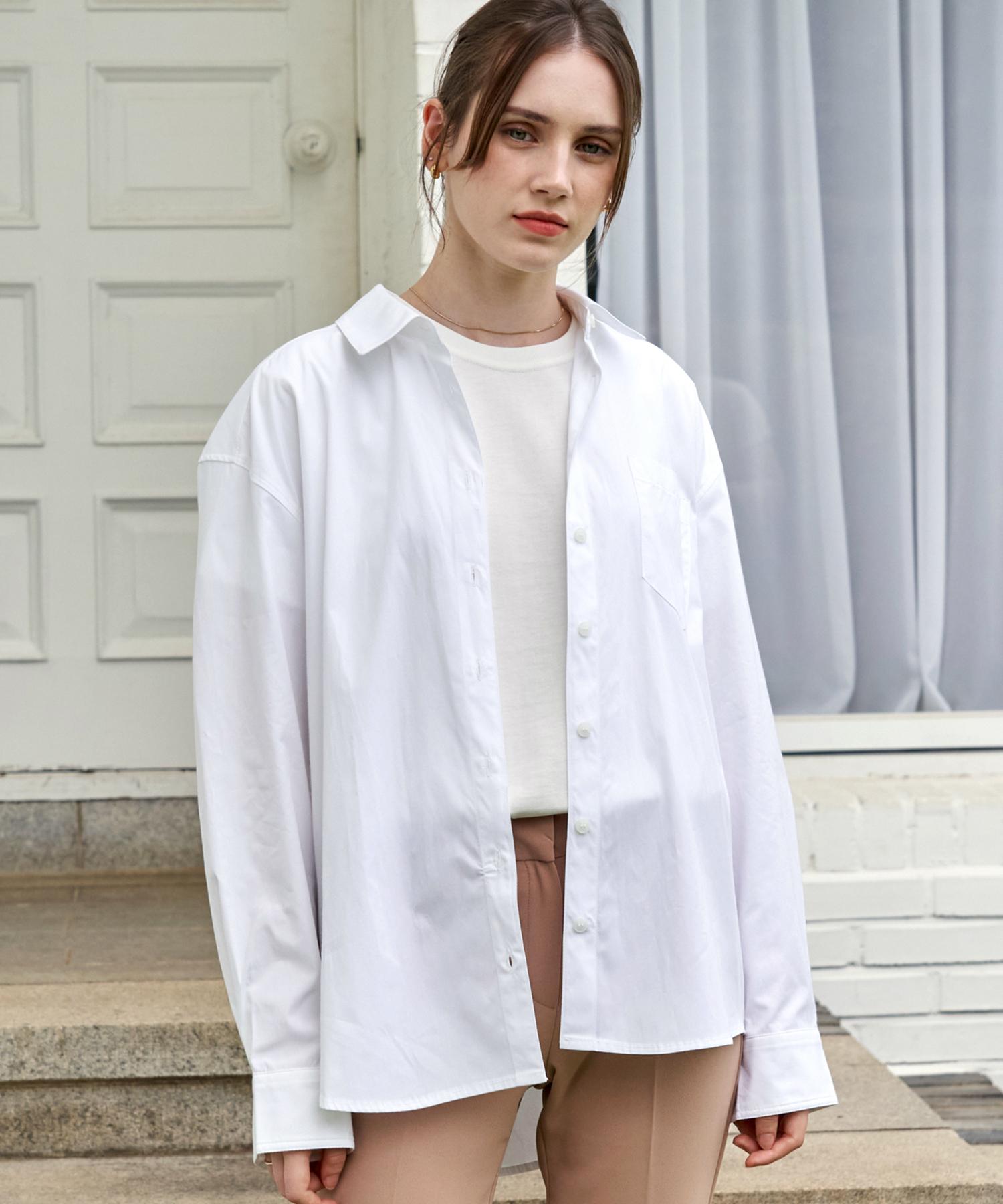 Ramaro Elle Oversized Classic Shirt (White) White
