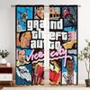Tende Oscuranti a Tema Retro Gaming Gta Vice City - Poliestere Lavabili in Lavatrice Tende con Tasca per Asta Con Vivace Grafica di Gioco