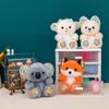 11Cm Cute Plush Anime Companion Doll Cartoon Fox Cow Koala Elephant Rabbit Bear Panda Dog Soft Toy Desk Companion Sleeping Gift