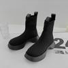 Fashion Platform Mesh Sock Boots for Women Autumn Soft Sole Increase Women's Shoes Designer Black Casual Stretch Boots Female