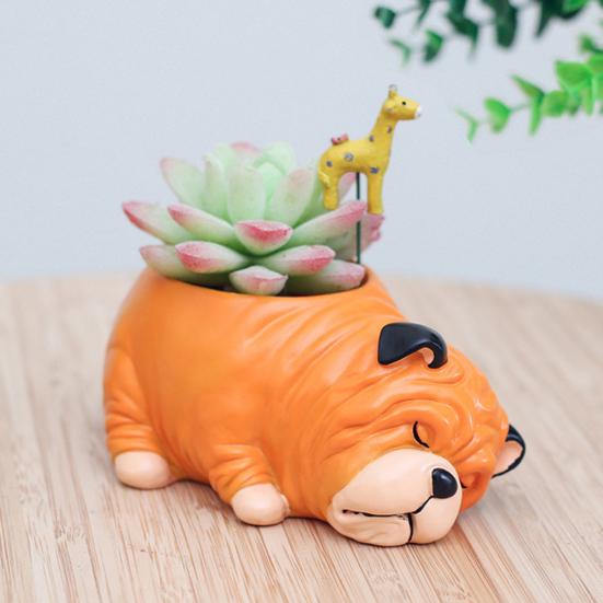 Cartoon Dogs Desktop Succulent Plants Flower Pot Home Garden Landscape Decor Yousheng