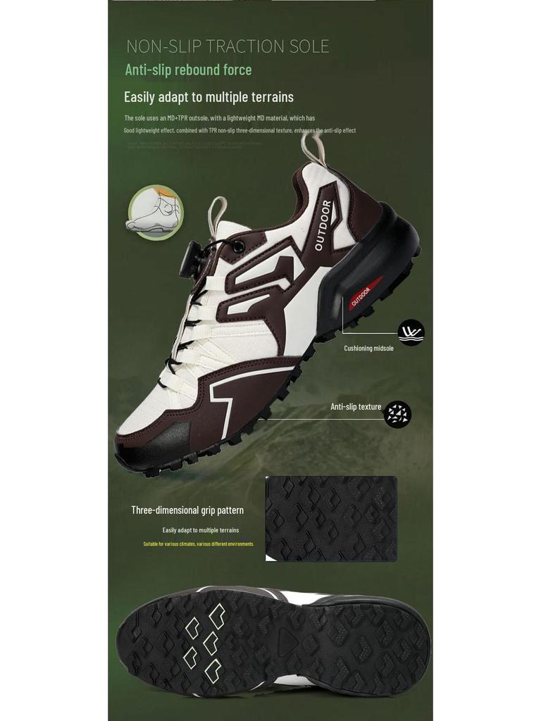 Men's Wear-Resistant Cycling & Hiking Lockless Shoes for Outdoor Sports