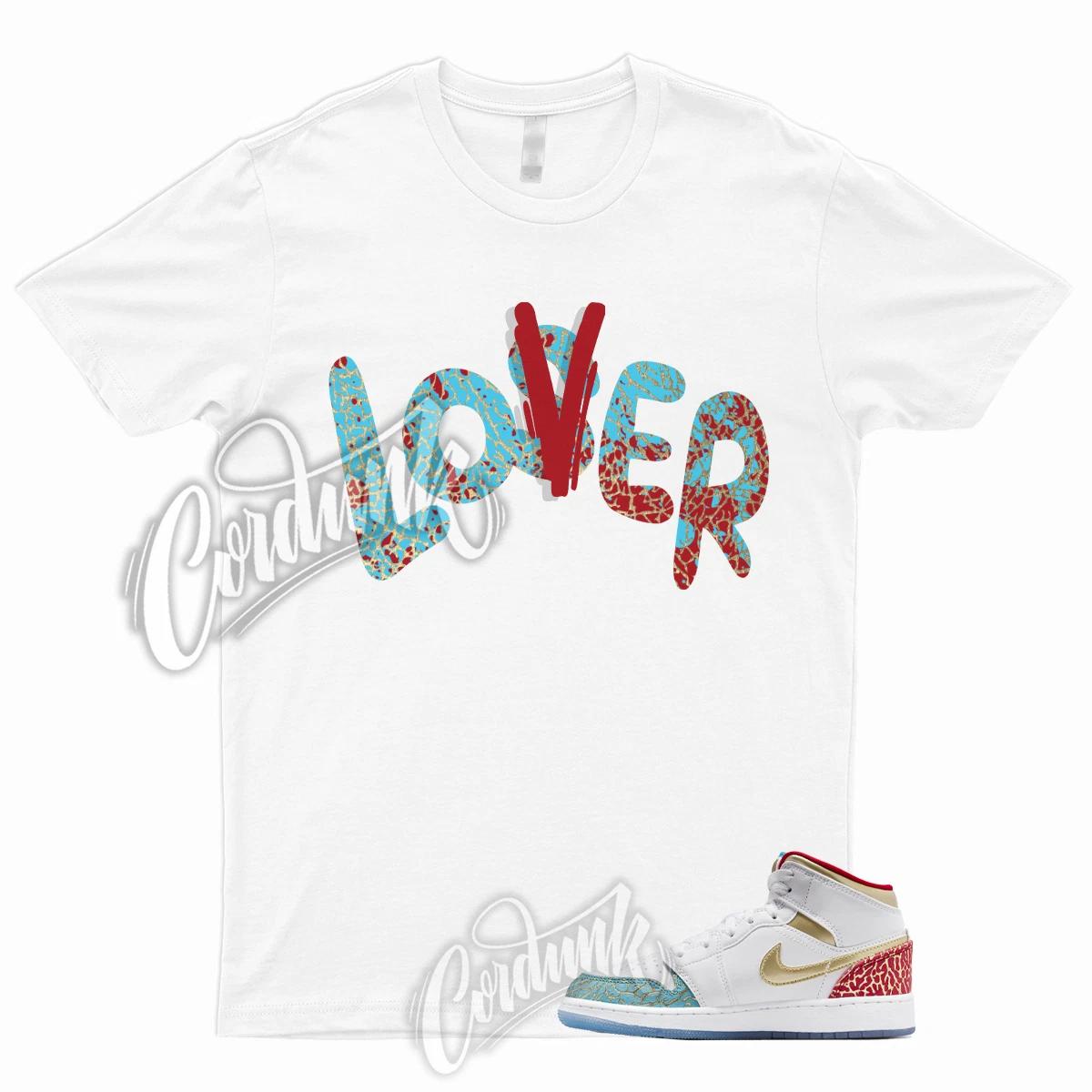 

LO T Shirt to Match 1 Mid GS UNC to Chicago Metallic Gold University Red Blue L