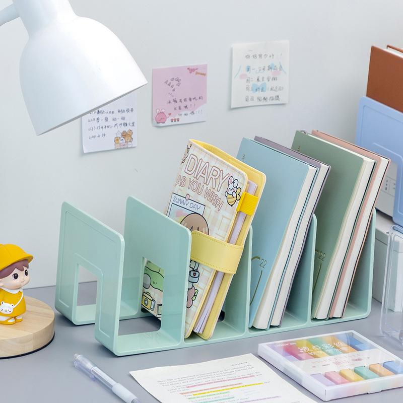 Transparent Book Riser Student Desktop Organiser Divider Shelf Book FileBook Rack Office Data Shelf Baffle