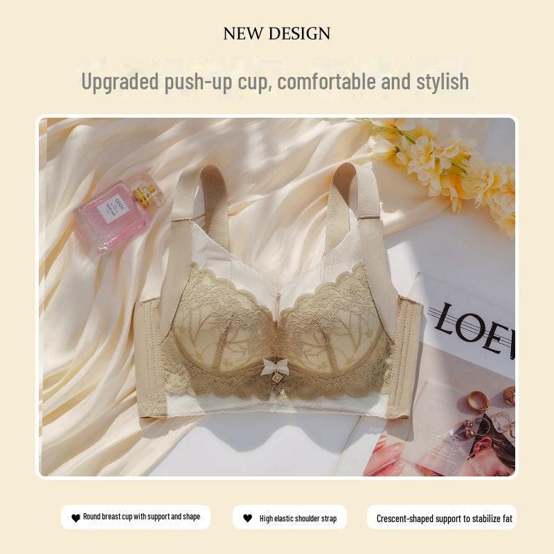 Sutien cămașă cu bretele late Red Bean: Stil de toamnă/iarnă pentru susținere respirabilă și colecția sânilor laterali.