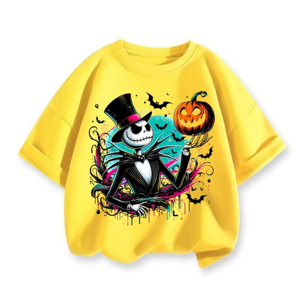 The Nightmare Before Christmas Jack Skellington Halloweenský Potisk Dětské Tričko Dětské Oblečení Dětská Dívčí Tílka Klučičí Trička