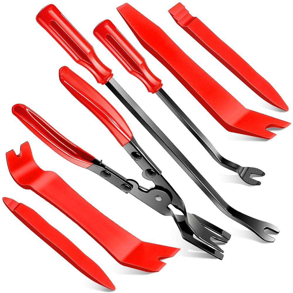 3/7 Pcs Auto Trim Removal Tool Kit with Plastic Pry Tool Fastener Clip Pilers Remover Tools for Car Body Upholstery Door Panel