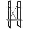5 Shelf Bookcase Concrete Grey 40 x 30 x 175 cm Engineered Wood