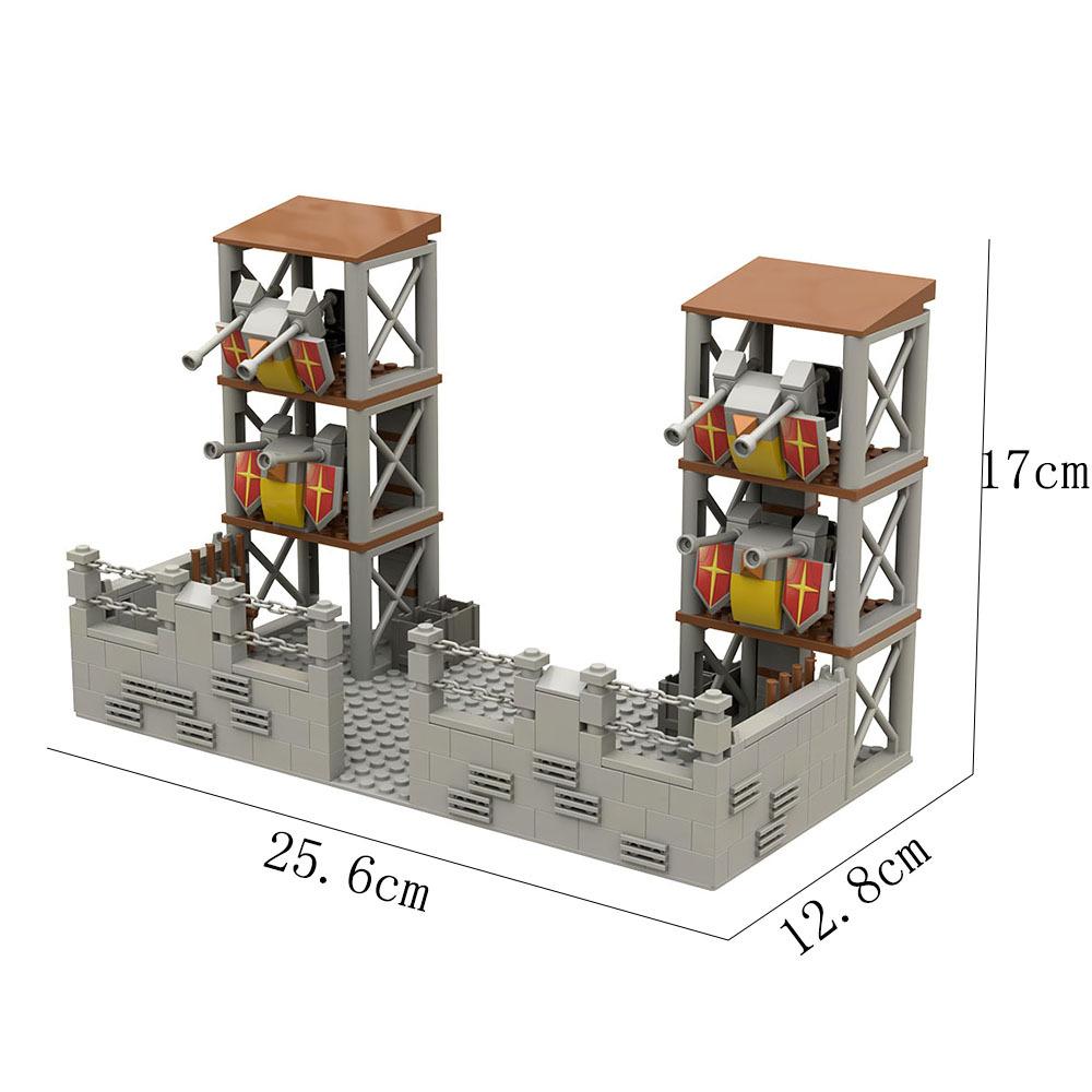 Moc Building Blocks 3D Base Technology Bricks Raised Baseplate For Castle Sets Creative Display Gun Turret Model Toys Kids Gifts