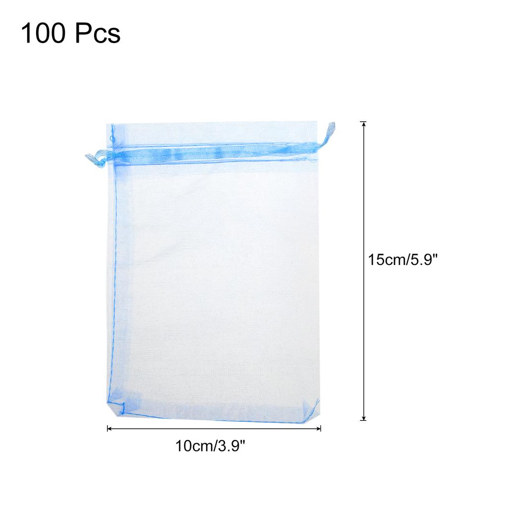 100 Stück 10x15cm Organzabeutel Schmuckverpackung Hochzeitsfeier Geschenktüten Kordelzug Süßigkeitenbeutel Weihnachten Kleine Tasche Aufbewahrung