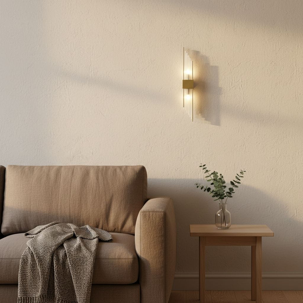 Slash - Large Crystal Wall Lamp 50cm, 2xE14, Gold, Brass