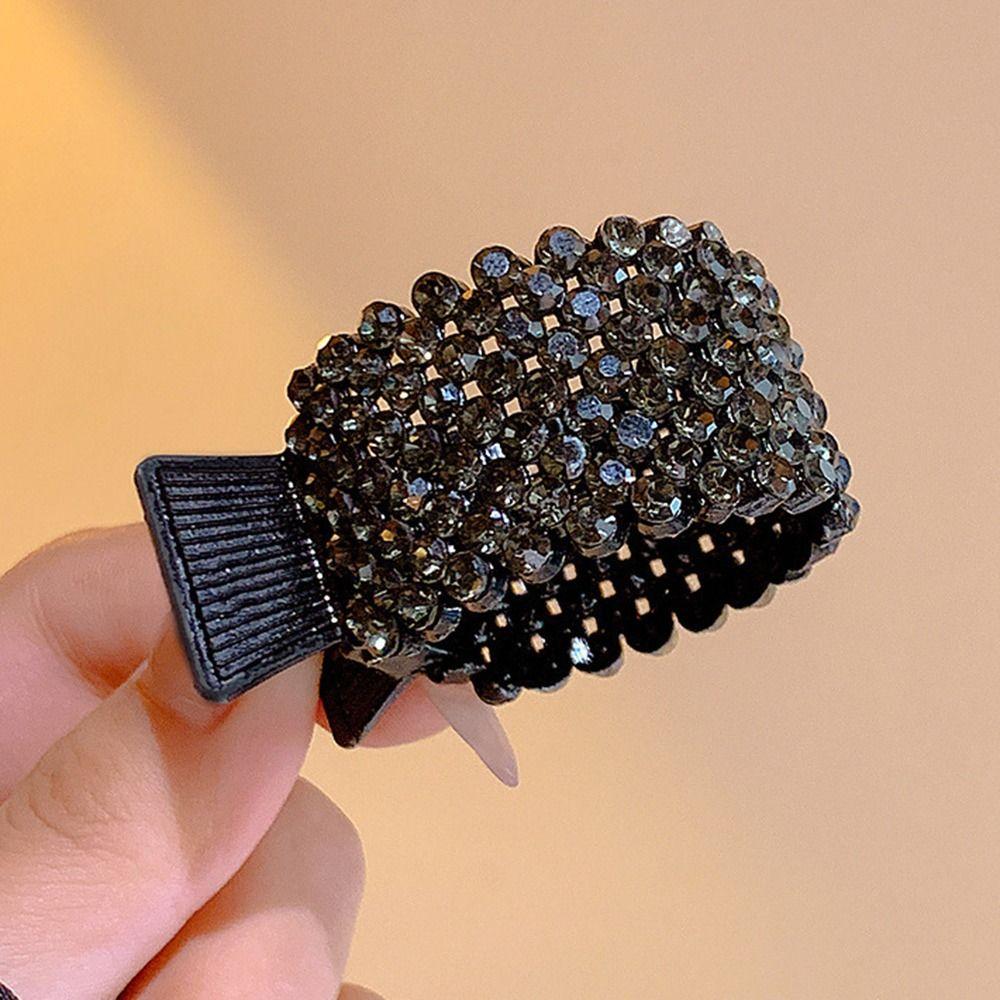 Full Diamond Rhinestone Hair Clip Elegant Shark Hair Claws New Ponytail Holder  Girl