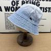 Multi-color optional old denim bucket hat washed metal standard ins wind daily versatile sunshade basin hat