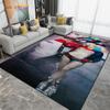 Harley-Quinn Cartoon Area Rug Large,Clown Girl Carpet Rug for Living Room Bedroom Decoration,Kitchen Bathroom Non-slip Floor Mat