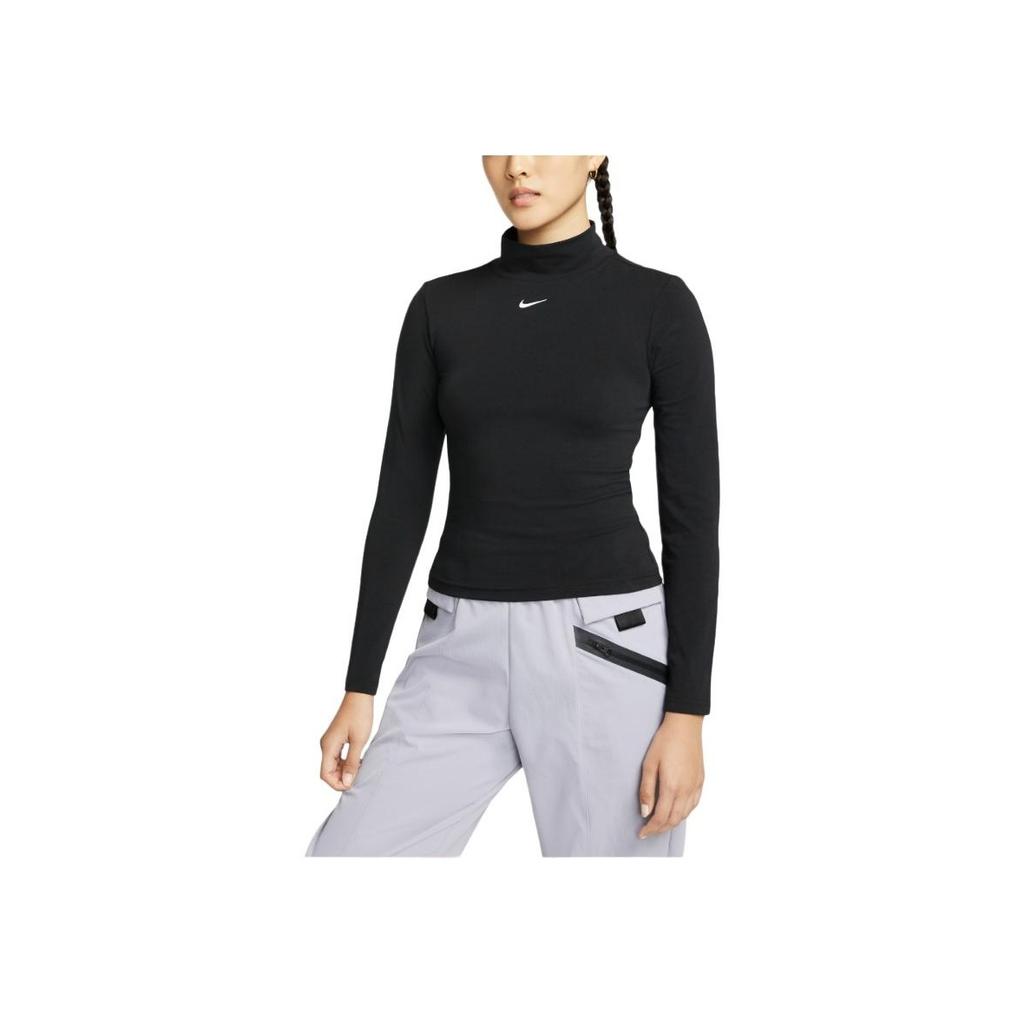 Nike Sportswear Collection Essentials Retro Long Sleeve T-Shirt Women Tops Black DD5883-010