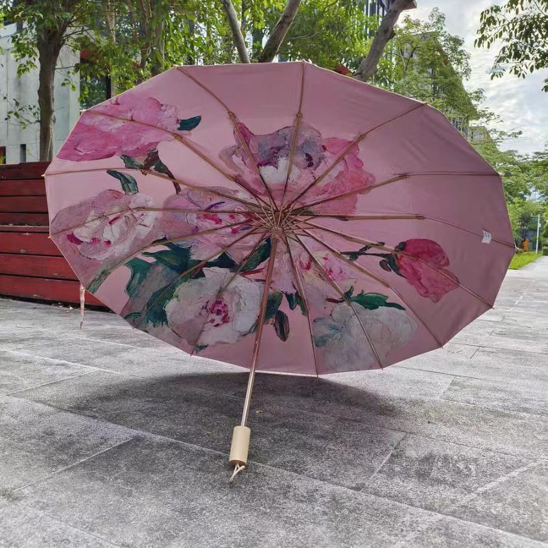 Umbrella for Women Parasol UPF50+ Sun Umbrella UV Protection Sunny and Rainy Umbrella Sunshade Fold Large Sunscreen Rain