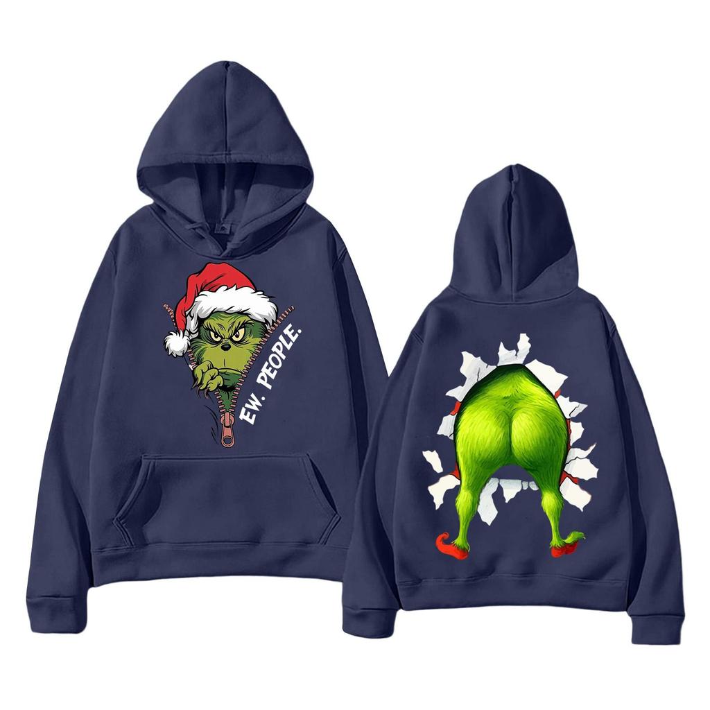 Women's Casual Christmas Letter Print Hoodie with Pockets, Trendy Pullover for Holiday