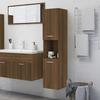 815641 vidaXL Bathroom Cabinet Brown Oak 30x30x130 Cm Engineered Wood