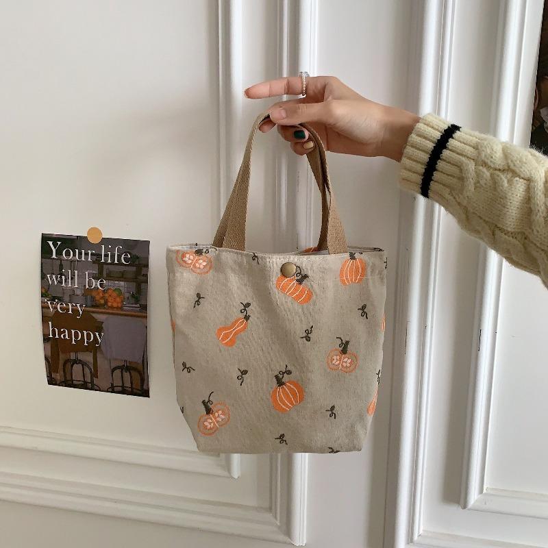 1212 Literary and Leisure Handbag To Work Bento Bag Female Messenger Sundries Storage Portable Handbag