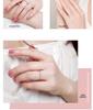 18K Rose Gold s925 Sterling Silver Cubic Zirconia Index Finger Ring for Women – Simulated Diamond Tail Ring