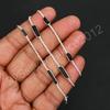 Natural Black Tourmaline Gemstone 925 Sterling Silver Plated Chain Minimalist Crystal Necklace, Adjustable Healing Stone Jewelry