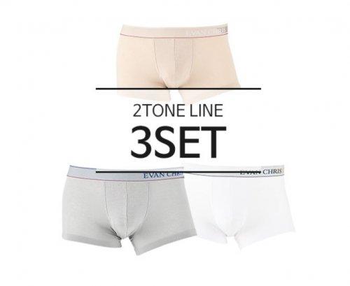 

[EVAN CHRIS] Двухцветный набор из 3 предметов Line [Отправка из Кореи] 100% Оригинал 90