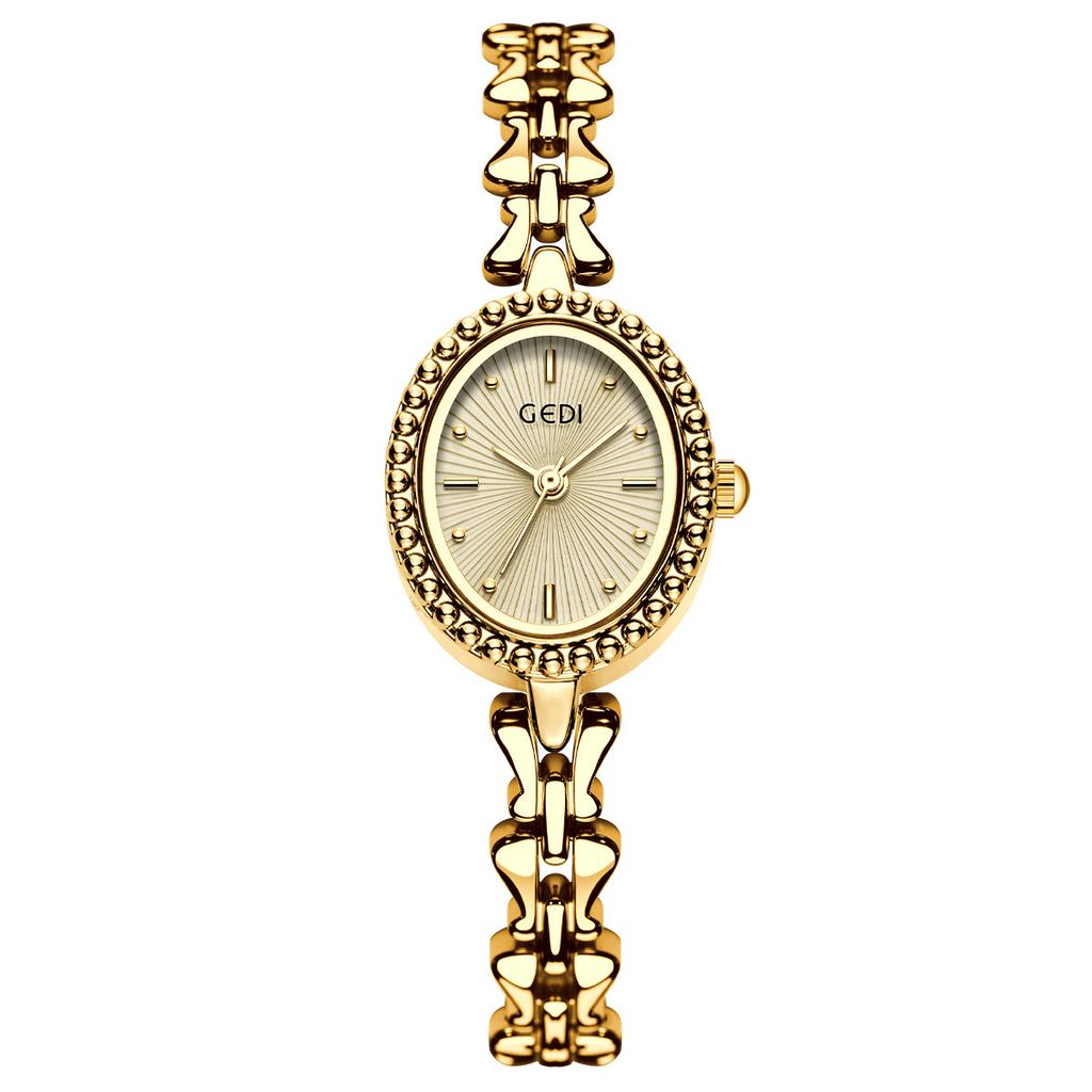 Orologio da Donna Bracciale Retrò Piccolo, Raffinato, alla Moda e Semplice Temperamento Versatile Orologio al Quarzo da Donna