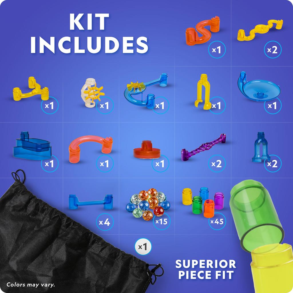 National Geographic Glow-in-the-Dark Glass Marble Mesh Storage Bag, Perfect for Girls & Boys, Creative STEM Educational Toy