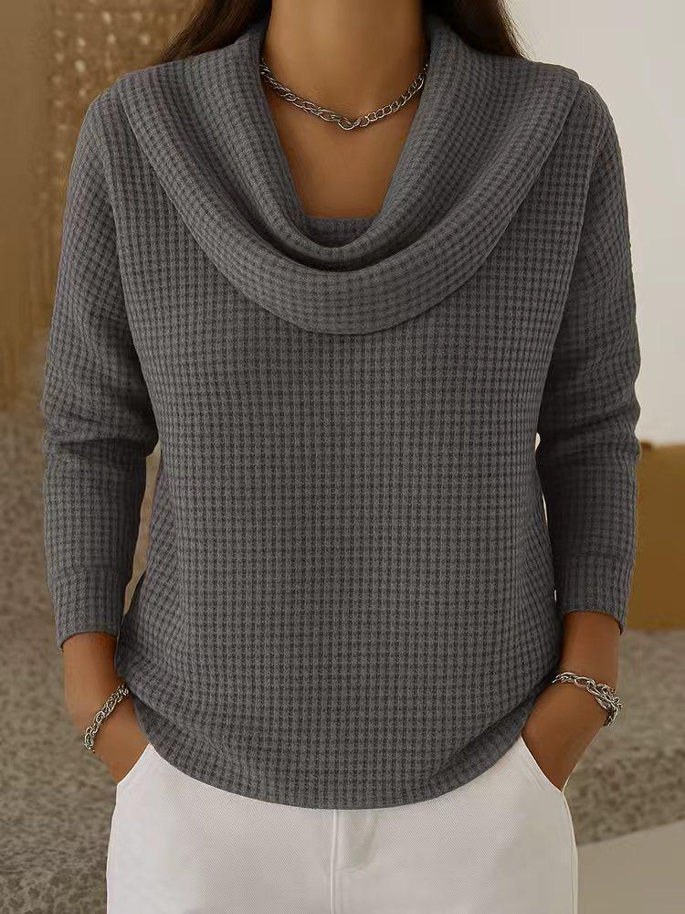 Solid Color Casual Loose T-shirts For Woman Vintage Women's Oversized T-shirt Long Sleeve Tees Fashion Female Tops