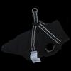 Dog Coat with Integrated Harness Waterproof and Reflective Black Size L36