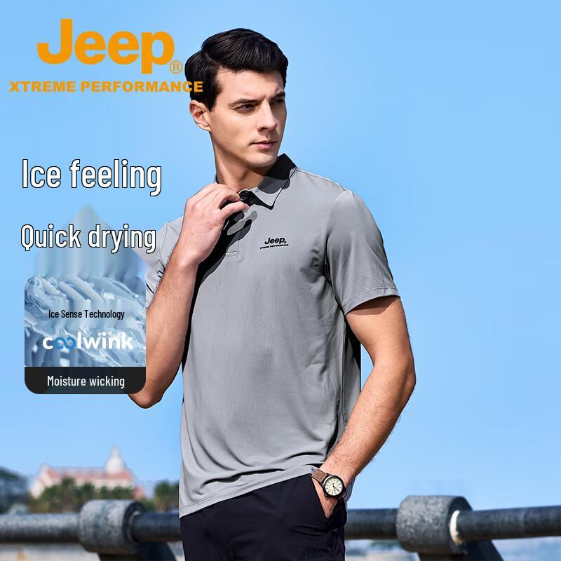 

Jeep Men s Outdoor Quick-Dry Polo Shirt XL